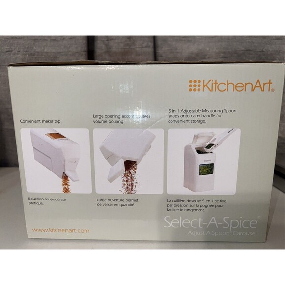 Spice Rack SELECT-A-SPICE Adjust-A-Spoon Carousel Under Cabinet Mount Stackable - Picture 4 of 6